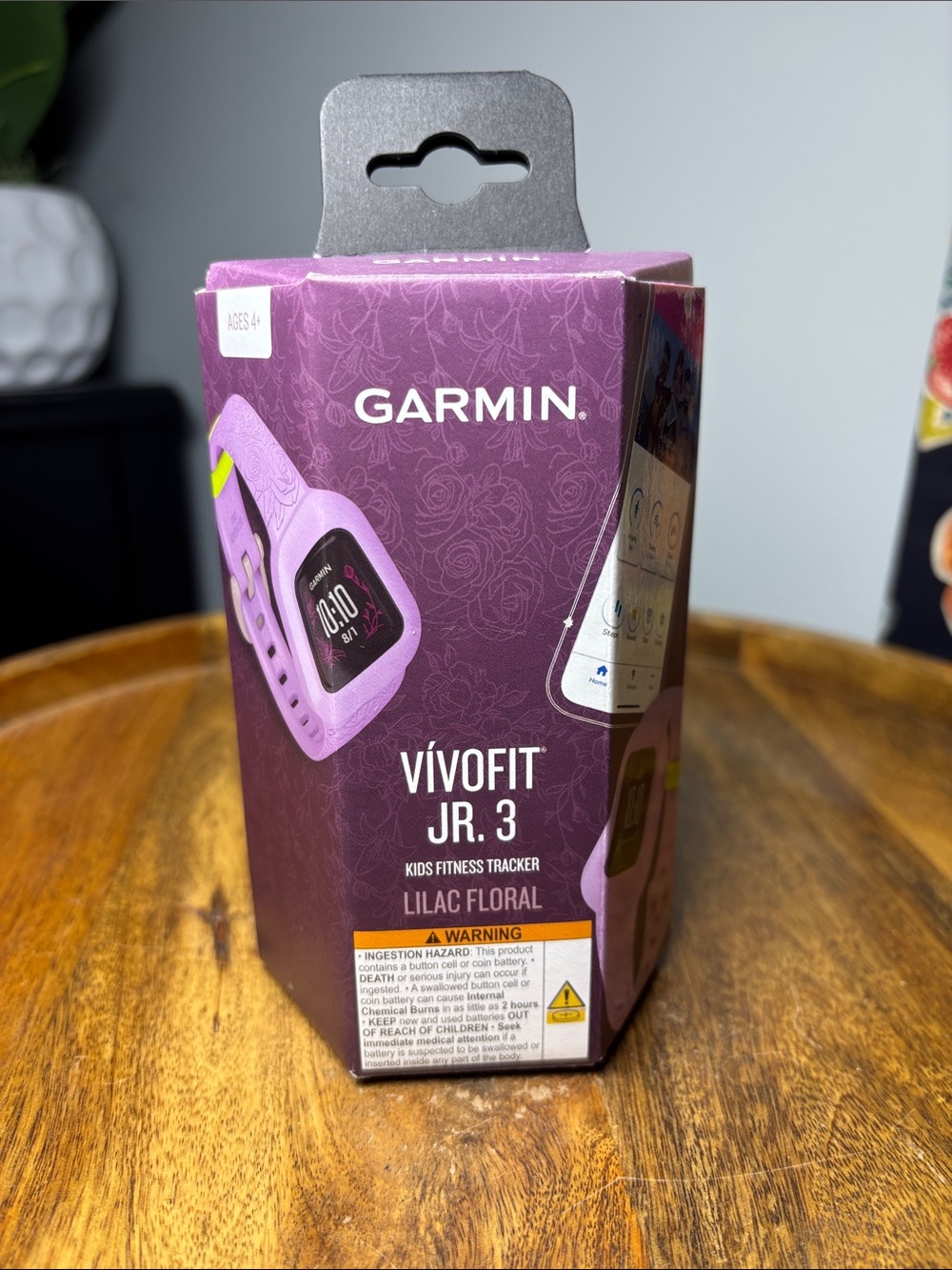 GARMIN VÍVOFIT JR 3 Lilac Purple Floral Kids Fitness Sleep Waterproof Tracker 🆕